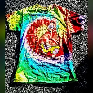 Vibrant Patrick Rainbow Tie-Dye Short Sleeve Tee